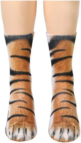 Vista 3 de Calcetines con diseño de pata de animal, divertidos regalos de Navidad, para adultos, hombres, mujeres, adolescentes, niños, regalos de broma