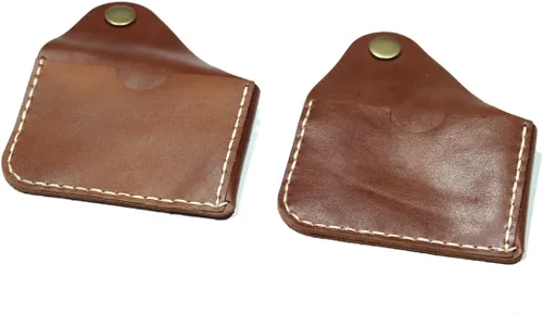 Vista 25 de Leather Card Holder Wallet, Compact Design with Slots for Cards and Cash (light brown)