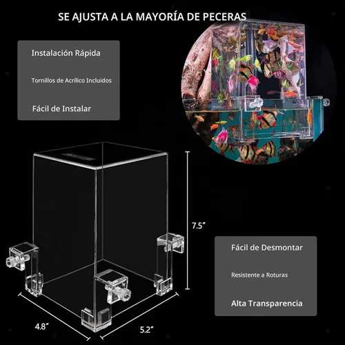Vista 6 de Hifybaty Tanque de peces de presión negativa: elevador de peces transparente, recarga automática al vacío, suspensión al vacío, mantenimiento