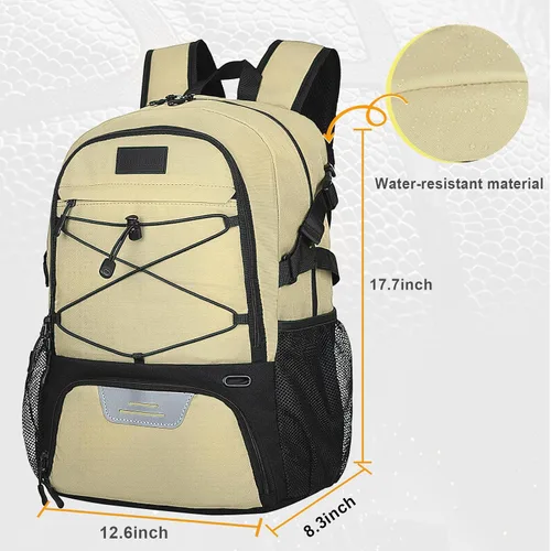 Vista 45 de Goloni Mochila de fútbol,Mochila de baloncesto con compartimento para pelotas y compartimento para zapatos,Mochila para baloncesto,Fútbol