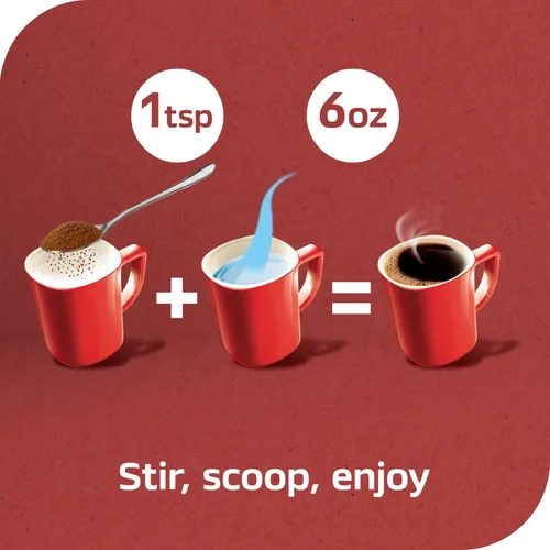 Vista 4 de NESCAFÉ CLÁSICO Café instantáneo, tostado oscuro, 1 tarro (7 onzas)