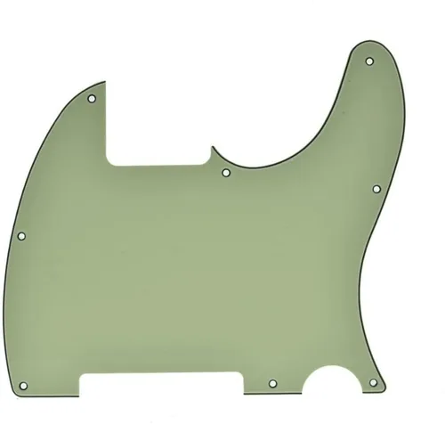 Vista 14 de KAISH Golpeador de 8 agujeros, liso, para guitarra Telecaster Esquire, perla de abulón
