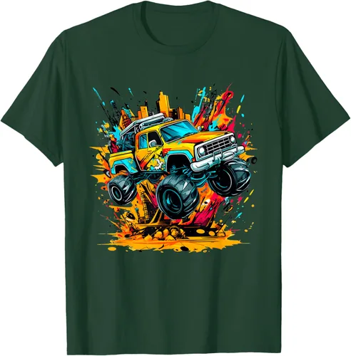Vista 69 de Monster Trucks Are My Jam - Camiseta Monster Truck, Negro