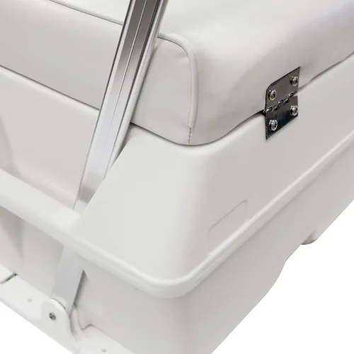 Vista 4 de Wise 8WD159-784 Hielera con asiento y respaldar plegable, 47 L, Cuddy Blanco Brillante