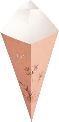 Vista 2 de Restaurantware Conetek - Conos de comida ecológicos de 11.5 pulgadas con bolsillo integrado para condimentos: para aperitivos, cono de papel seguro