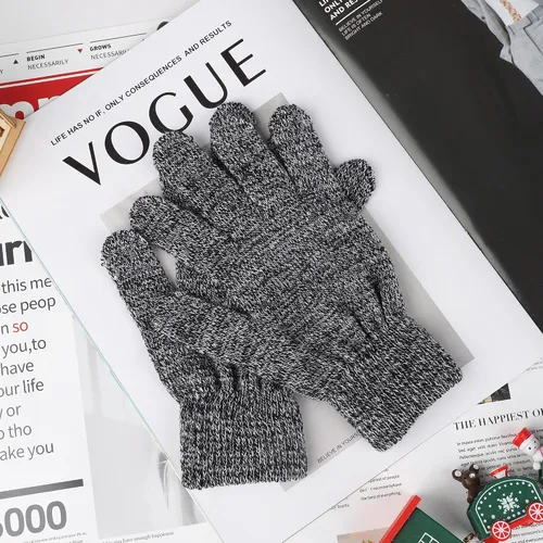 Vista 7 de 12 pares de guantes de invierno de punto cálidos a granel para adultos, guantes mágicos elásticos para hombres, mujeres y adolescentes
