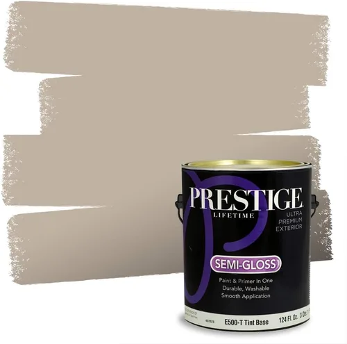 Vista 27 de PRESTIGE Pinturas Pintura Exterior e Imprimación en Uno, 1 Galón, Mate, Combinación Comparable de Sherwin Williams* Black Magic* SW6991-PCM