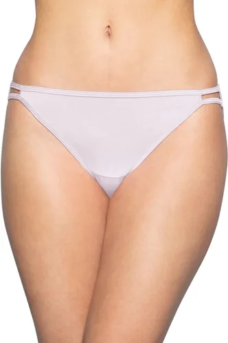 Vista 19 de Vanity Fair Bragas de bikini con tira para mujer, Illumination, con elástico sedoso y ribete de satén Paquete de 3 Negro (Midnight Black)