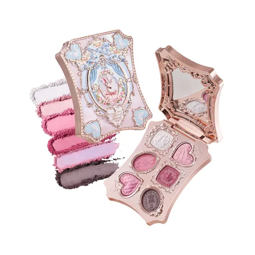 Vista 8 de Flower Knows Bunny Garden - Paleta de maquillaje de 6 colores, gris lavanda 02 Luna Serenata