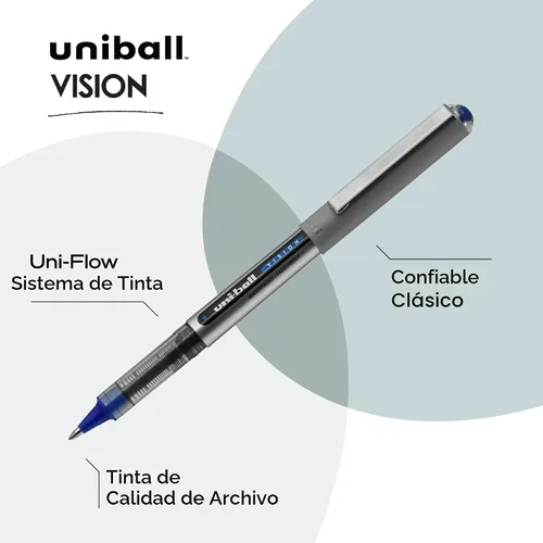 Vista 3 de Uni-Ball™ Vision - Bolígrafos de punta fina (0.7 mm), colores surtidos, paquete de 8