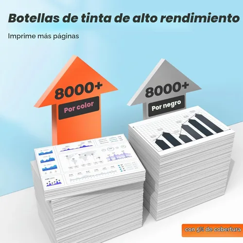 Vista 3 de Compatible para botellas de recarga de tinta EPT522 ET-2800 ET-2400 ET-4800 3