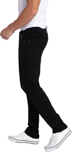 Vista 3 de WULFUL Pantalones de mezclilla ajustados ajustados y cómodos para hombre