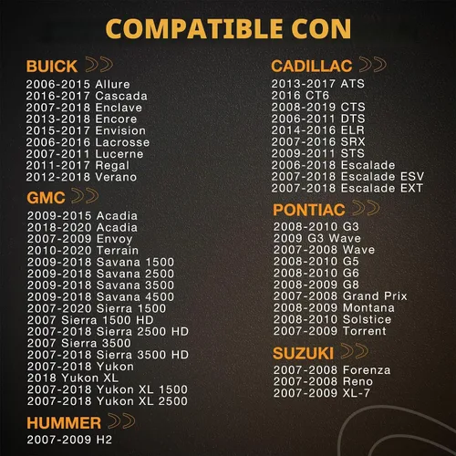 Vista 3 de HQPASFY Sensor TPMS de presión de neumáticos de 315 MHz, compatible con Chevy Silverado/Tahoe 2006-2019, Cadillac Escalade, GMC Sierra/Yukon, Buick
