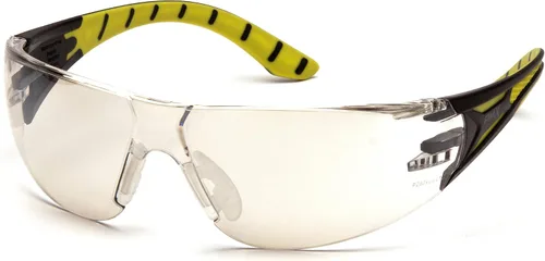Vista 12 de Pyramex Endeavor Plus Safety Glass Black/Gray Frame With Foam Padding Clear H2MAX Anti-fog Lens