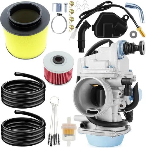 Vista 9 de Rancher 350 TRX350 Carburador compatible con H-onda Fourtrax 300 TRX300FW TRX350FM TRX350TE TRX350TM TRX350ES ATC250ES ATC250SX Foreman 400 450