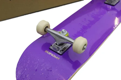 Vista 3 de Sports Complete - Patineta de tamaño completo de arce estándar (morado)