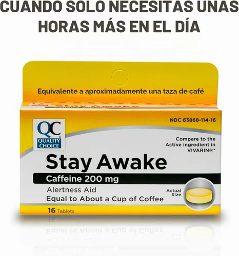 Vista 4 de Quality Choice Tableta de cafeína Stay Awake