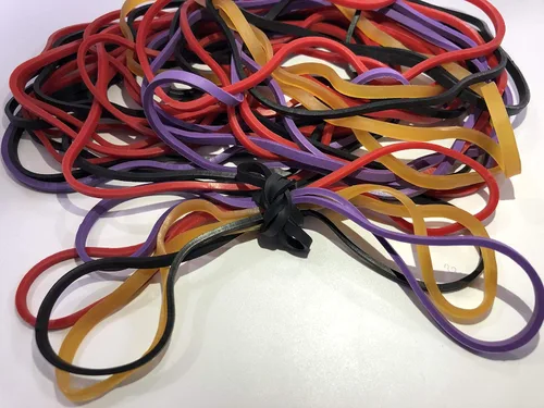 Vista 5 de Bandas de goma de varias dimensiones (#64+#33+#16+#117b), 1/4 libras, banda de goma colorida sin látex, bandas elásticas resistentes para archivos