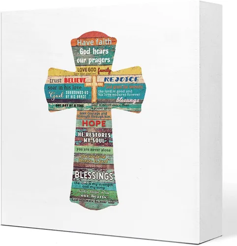 Vista 8 de Letrero de madera con texto en inglés «God Grant Me the Serenity to Accept The Things I Cannot Change», decoración de escritorio con versículo