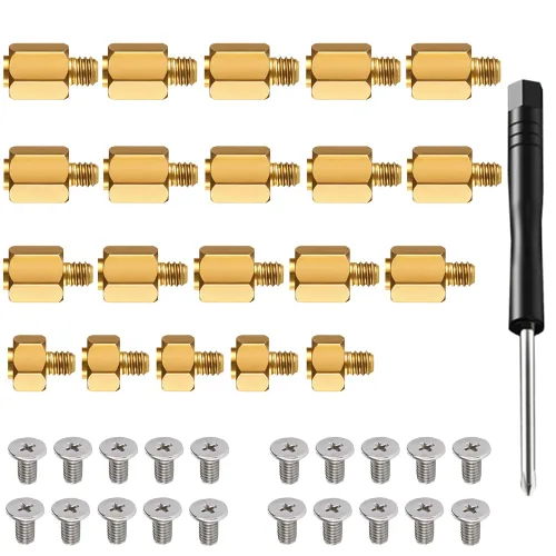 Vista 7 de Kit de tornillos de montaje SSD M.2 latón para placas base ASUS AVE-001