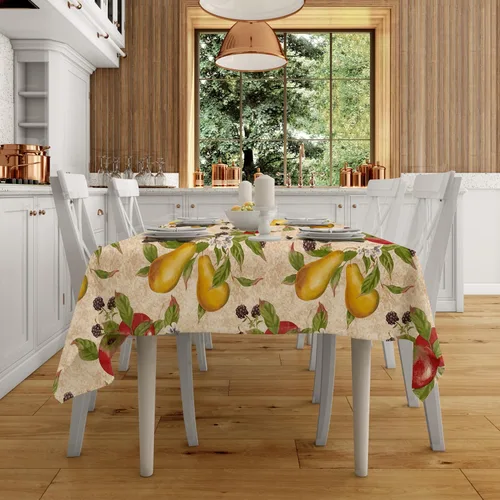 Vista 8 de EVERYDAY LUXURIES Mantel ovalado impermeable de 52 x 70 pulgadas, resistente a las manchas y a las arrugas, decorativo de vinilo de calibre 3.6