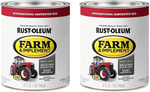 Vista 26 de Rust-Oleum Farm & Implement 280176 - Pintura esmaltada, galón, naranja (Allis Chalmers Orange)