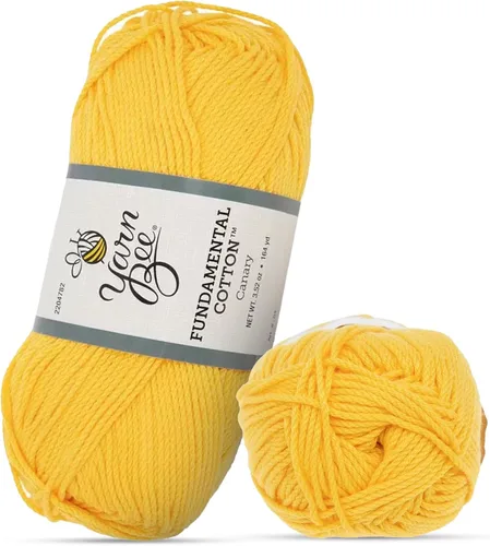 Vista 17 de Hilo Bee 4 - Mediano – Rollo Suave – 164 Yardas de Hilo de Algodón Mercerizado para Tejer Mantas, Sombreros y Más – Suministros para Artesanías