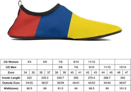 Vista 2 de Zapatos de agua con bandera colombiana, zapatos de playa para hombres y mujeres, tenis de natación y surf