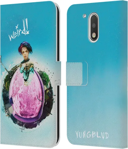 Vista 10 de Head Case Designs Officially Licensed Yungblud Face Graphics Leather Book Wallet Case Cover Compatible with Motorola Moto G41