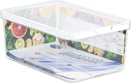 Vista 4 de CARE + PROTECT Contenedor de alimentos inteligente, perfectamente apilable, organizador de nevera, protege los alimentos de la humedad, mantiene