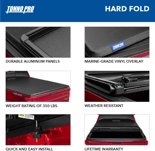 Vista 4 de Tonno Pro. – Cubierta rígida plegable para la parte trasera de camioneta