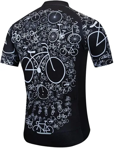 Vista 2 de Uriah Men's Cycling Jersey Short Sleeve Reflective with Rear Zippered Bag