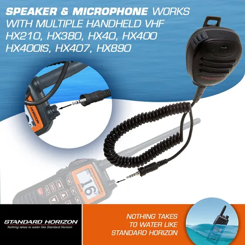 Vista 5 de Altavoz/micrófono estándar STD-CMP460 para la mayoría de las radios VHF de mano estándar