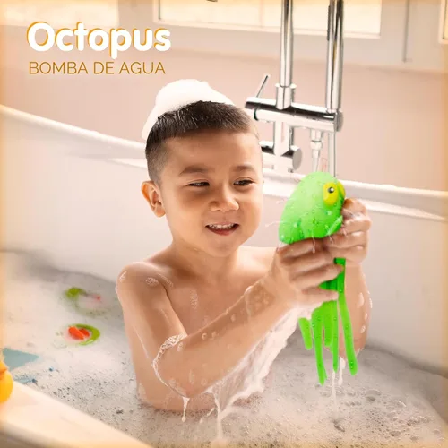 Vista 2 de Bolas de agua de pulpo, paquete de 6 juguetes de piscina para niños, sensoriales, absorbentes, bolas de agua, bomba, juguete de baño para niños