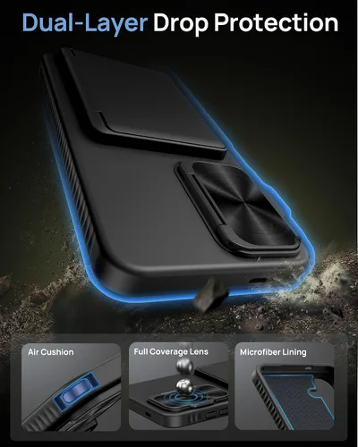 Vista 6 de Funda Cartera para Samsung Galaxy S25+ Plus, con Soporte Integrado y Portarjetas y Cubierta de Cámara, Funda Cartera Multifuncional con Atril