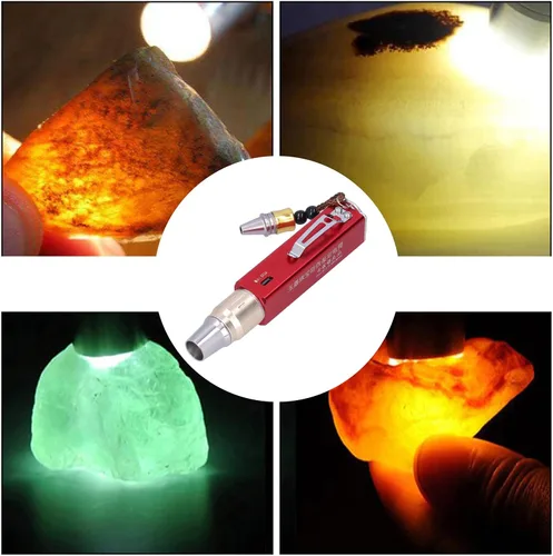 Vista 2 de Lámpara detector de luz de evaluación de jade, linterna de identificación de joyas y 2 modos de luz, portátil recargable por USB, linterna experta