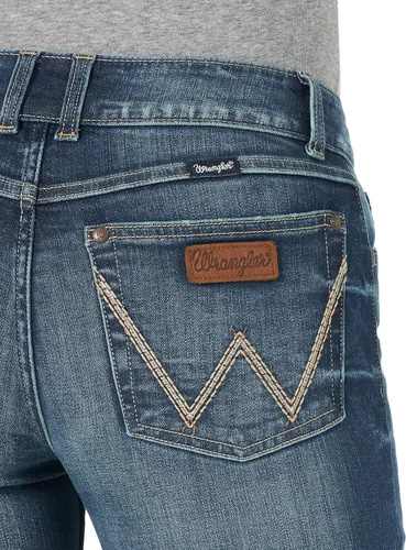 Vista 5 de Wrangler Pantalones de mezclilla retro Mae de tiro medio para mujer