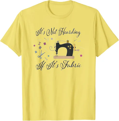 Vista 46 de It's Not Hoarding If Its - Camiseta de costura para acolchado, Blanco, S