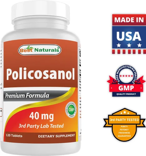 Vista 8 de Best Naturals Policosanol 40mg 120 Tabletas - Promueve la función cardiovascular saludable*