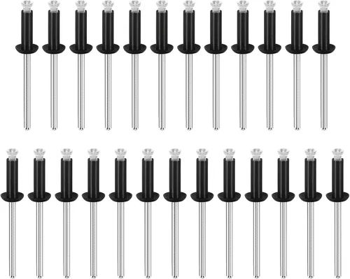 Vista 7 de uxcell Remaches ciegos de nailon, 1/8 pulgadas x 1/2 pulgadas (0.126 in x 0.500 in) remaches para tablero de PC, parachoques y panel retenedor