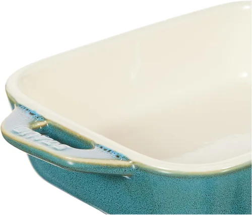Vista 6 de staub Dish 40511-882 - Plato rectangular, color turquesa, 5.5 x 4.3 pulgadas (5.5 x 4.3 in), de cerámica, apto para horno y microondas
