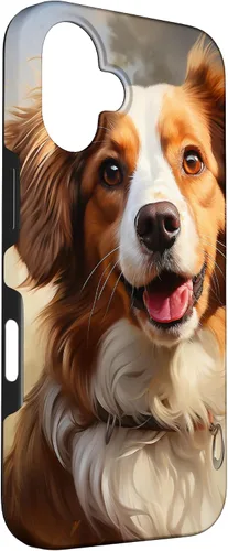 Vista 3 de iPhone 16 Kooikerhondje Portrait Colour Artwork Case