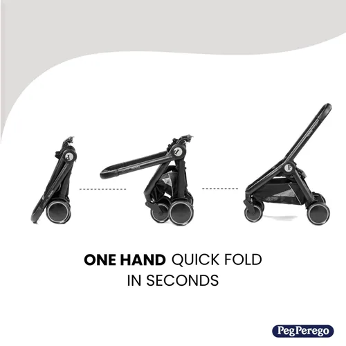 Vista 5 de PEG City Loop Frame Only - Compacto y apto para viajes aéreos, color negro Compact Travel System - Air Travel Friendly - Compatible with all Primo