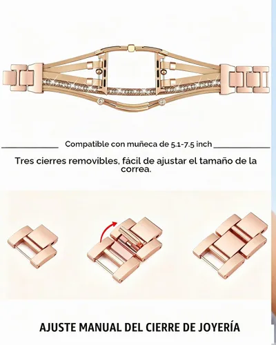 Vista 4 de VISOOM Pulsera bohemia con cuentas compatible con Apple Watch Band de 1.654 in/1.732 in/1.772 in/1.811 in Series 11 10 9 8 7 SE Series 6/5/4, correa