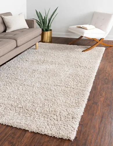 Vista 482 de Unique Loom Colección Davos Shag - Alfombra Lino