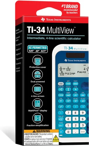 Vista 9 de Calculadora científica TI-34 MultiView, LCD de 16 dígitos, Azul