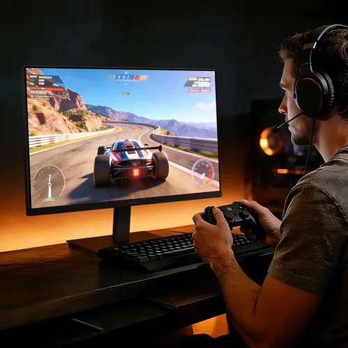 Vista 7 de KOORUI Monitor de juegos de 24 pulgadas 144Hz Full HD 1920 x 1080p IPS ultra delgado con HDMI VGA, sincronización adaptativa, 99% SRGB, VESA