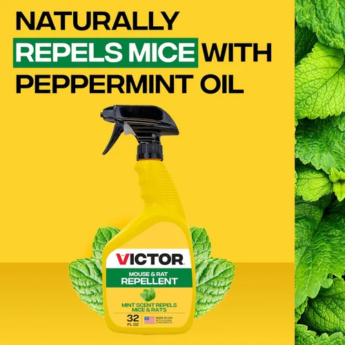 Vista 4 de Victor M809 - Aerosol repelente de ratones y ratas, natural, no tóxico, repelente de roedores para uso en interiores y exteriores, listo para usar