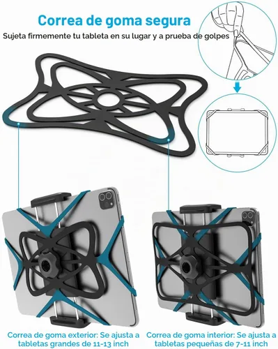Vista 6 de Soporte de yugo para tableta, soporte de abrazadera de yugo para iPad para aviones, brazo de metal ajustable de 360° entrenador de aviación soporte