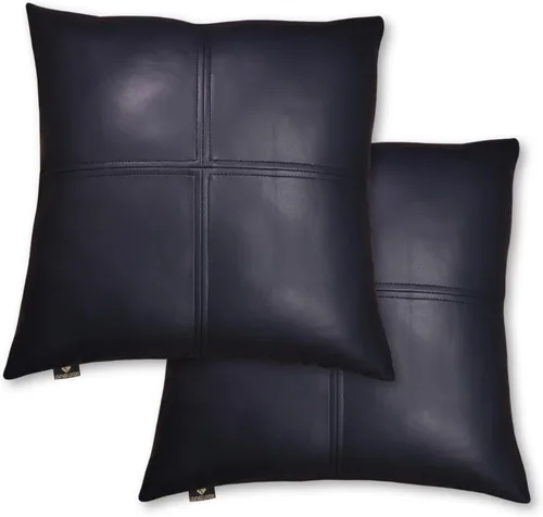 Vista 34 de Funda de almohada de cuero de cordero 100% cuero de cordero – Funda de cojín para sofá – Fundas decorativas para sala de estar y dormitorio, cuero
